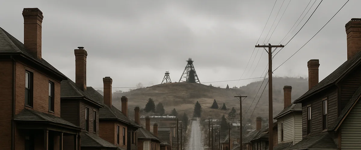 Residential street in Butte, MT